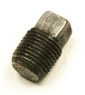 1/2 SQUARE PLUG SCHEDULE 80 BLACK - Plain