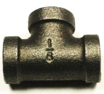 1 1/2 TEE SCHEDULE 40 BLACK - Plain