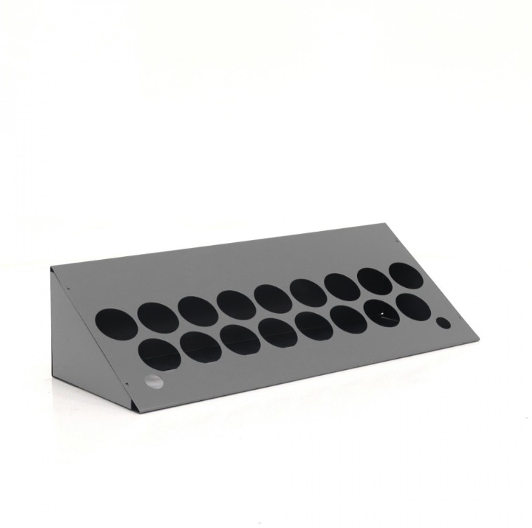 #72 HOLE BIN 17 AEROSOL CAN TOPPER GRAY - Open Compartment Bin Toppers