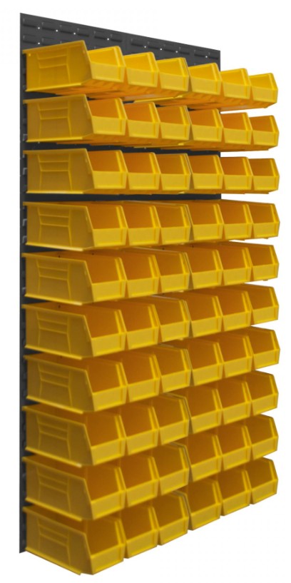 WALL MOUNTABLE LOUVERED PANEL RACK (34-1/2 X 64) - Wall Mountable