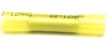 12-10 BUTT CONN.W/SHRINK NY - Yellow