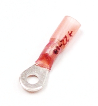 22-18 X #8 RING TERM W/SHRINK - Red
