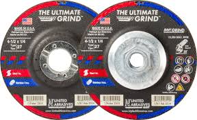 5 X 1/4 X 5/8-11 GRINDING WHEEL TYPE 27 CERAMIC (METAL/S/S) - 3/16" & 1/4" Grinding Wheels