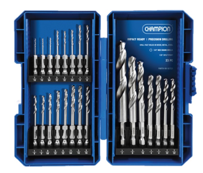 23 PIECE HEX SHANK DRILL BIT SET (1/16 - 1/2) - Drill Bit Sets