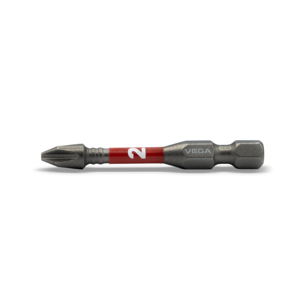 #2 X 2 PHILLIPS IMPACT POWER BIT - CARDED 5PC - Impact Power Bits