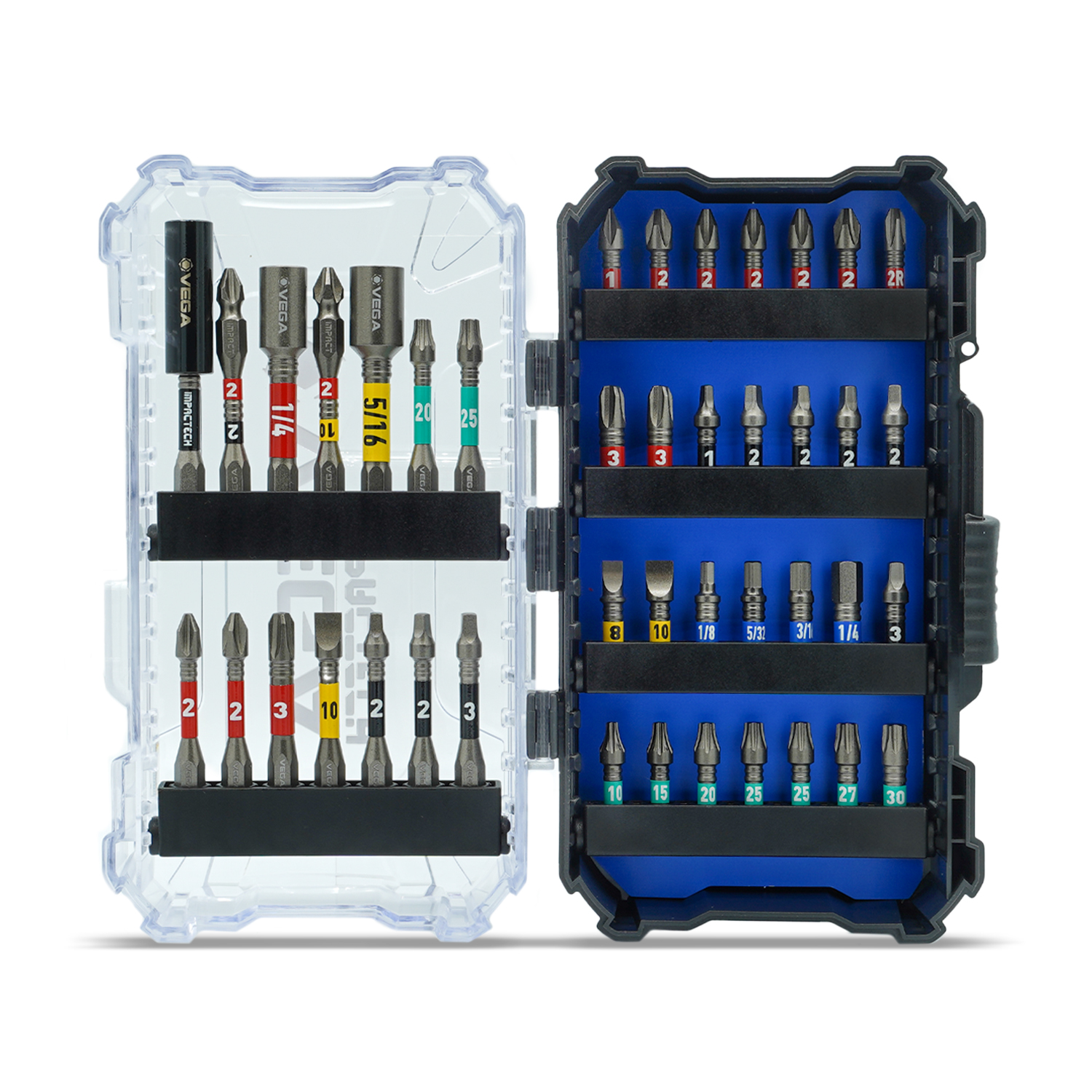 42 PC - IMPACTECH DRIVER BIT SET - Impact Bit Sets