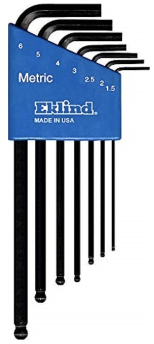 7 PC METRIC BALL HEX KEY (1.5M - 6M) - L-Handle Hex Ball Key Sets