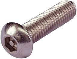 6-32 X 1/4 BUTTON SOCKET HEAD PIN DRIVE SECURITY SCREW S/S - Button Head Machine Screws