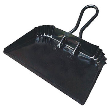 16" DUST PAN METAL BLACK - Dust Pans