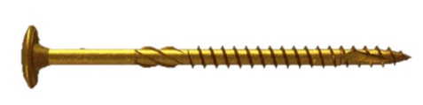 #8 X 1-1/2 DOME HEAD TORX LD CONSTRUCTION SCREW  TYPE 17 U2 GOLD COATING - Construction Screws