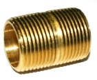 1 X CLOSE NIPPLE BRASS - Brass