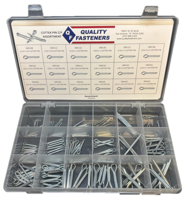 COTTER PIN Z/P ASSORTMENT (1/16-1/4) - Cotter Pin Assortments