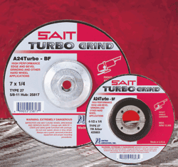 7 X 1/4 X 5/8 GRINDING WHEEL TYPE 27 ALUM OXIDE (METAL) - 3/16" & 1/4" Grinding Wheels
