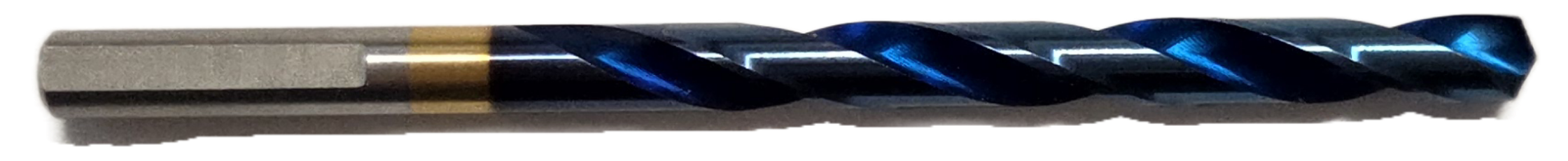 21/64 DRILL BIT PVD JOBBER BLUE W/ FLATS - Blue 135° Drill Bits