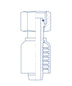 3/4 X 36  HOSE / 36M-2.0 FEMALE SWIVEL DIN HEAVY - Straight