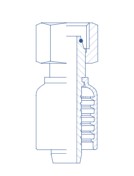 3/8 X 16  HOSE / 16M-1.5 FEMALE SWIVEL DIN LIGHT - Straight