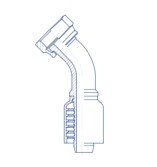 5/8 X 5/8 HOSE / FEMALE OFS SWIVEL 45EL - 45 Degree