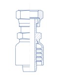 3/8 X 1/2 HOSE / FEMALE OFS SWIVEL - Straight