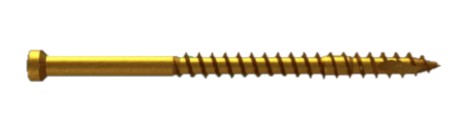 #8 X 2 1/2 FINISHING HEAD TORX SCREW  TYPE 17 U2 GOLD COATING - Finishing Screws