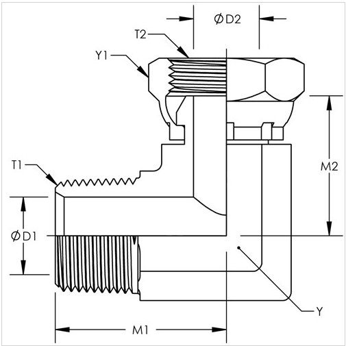 1/2 MP X 3/8 FPX 90DEG - NPT / NPT