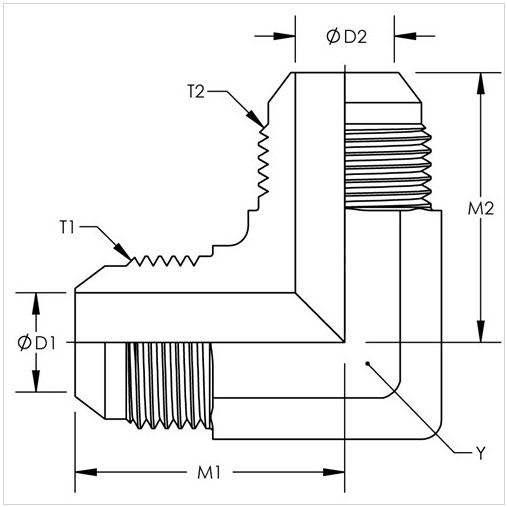 2 MJ X 2 MJ 90DEG - JIC / JIC