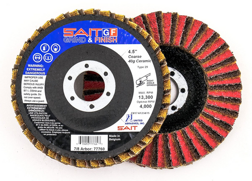 4 1/2 X 7/8 X 80GR INTERLEAF NON-WOVEN FLAP DISC A/O - Non-Woven Interleaf Flap Discs
