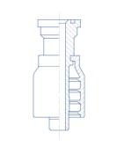 1 1/4 X 1 1/4 HOSE / MALE FLANGE CODE 61 - Straight