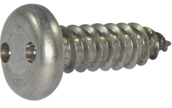 #8 X 3/4 PAN HEAD SPANNER SECURITY SCREW S/S - Tamper Resistant Sheet Metal Screws