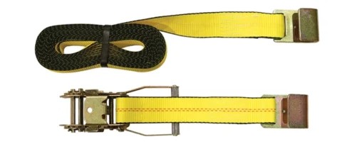 2" X 27FT POLYESTER RATCHET TIE-DOWN STRAP FLAT HOOK - Tie Down Straps