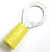 12-10 X 3/8 RING TERM. VINYL - Yellow