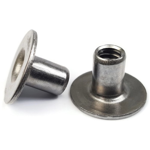 1/2-13 SPOTWELD ROUND T-NUT PLAIN W/3 HOLES - Steel