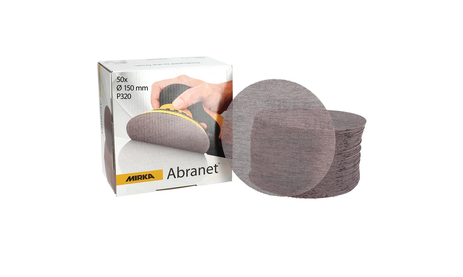 6 X 320GT MESH GRIP ABRANET SANDPAPER - Abrasive Cloth Discs