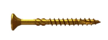 #10 X 3 1/2 FLAT ORX CONSTRUCTION SCREW TYPE 17 U2 GOLD COATING - Construction Screws
