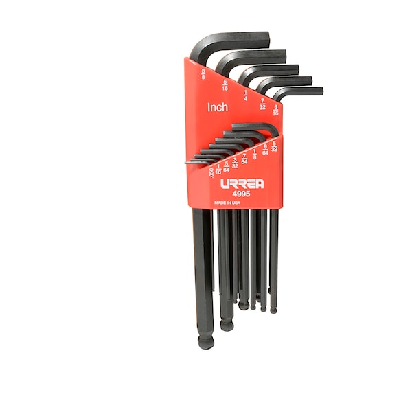 13 PC BALL ALLEN KEY SET (SAE) - L-Handle Hex Ball Key Sets