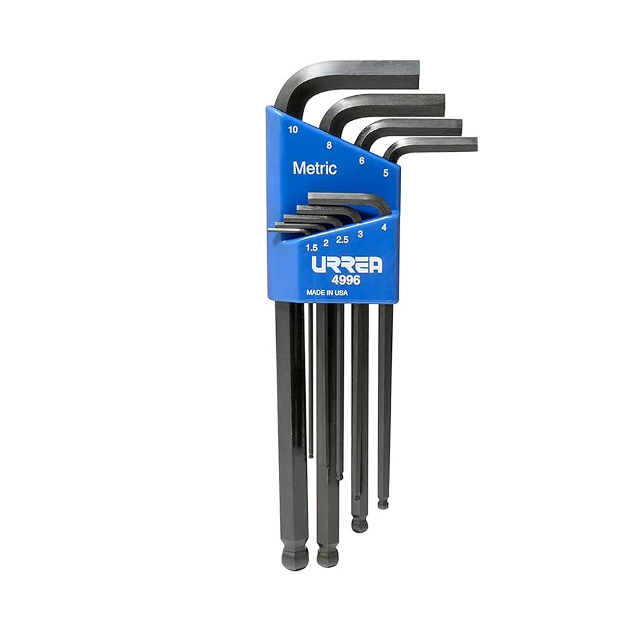 9 PC BALL ALLEN KEY SET (METRIC) - L-Handle Hex Ball Key Sets