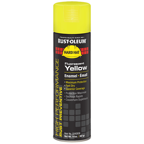 RUST-OLEUM V2100 FLUORESCENT YELLOW SPRAY PAINT - High Performance