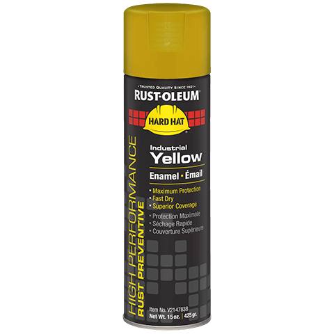 RUST-OLEUM V2100 GLOSS INDUSTRIAL YELLOW SPRAY PAINT - High Performance