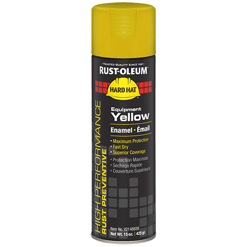 RUST-OLEUM V2100 GLOSS EQUIPMENT YELLOW SPRAY PAINT - High Performance