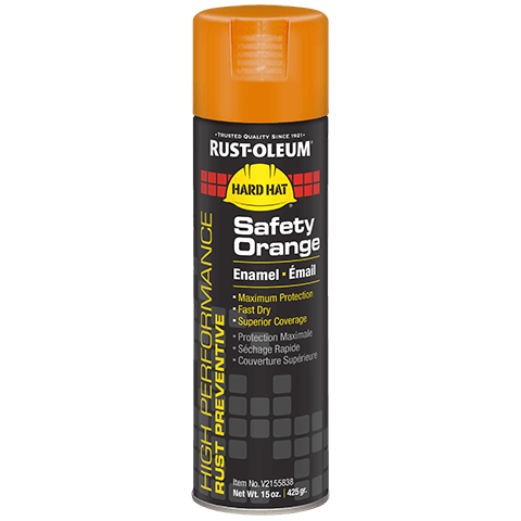 RUST-OLEUM V2100 GLOSS SAFETY ORANGE SPRAY PAINT - High Performance