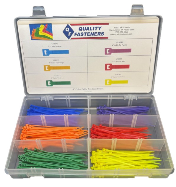 4" COLOR CABLE TIE ASSORTMENT - Cable Ties
