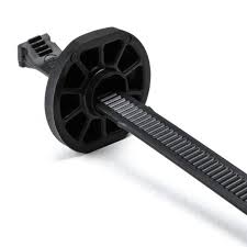 12" BUTTON HEAD CABLE TIE BLACK - Nylon Button Head Cable Ties