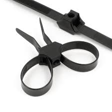13" DUAL LOOP CABLE TIE BLACK - Nylon Dual Loop Cable Ties