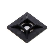 1 X 1 CABLE TIE MOUNT BLACK 4 WAY - Nylon Cable Tie Mounts