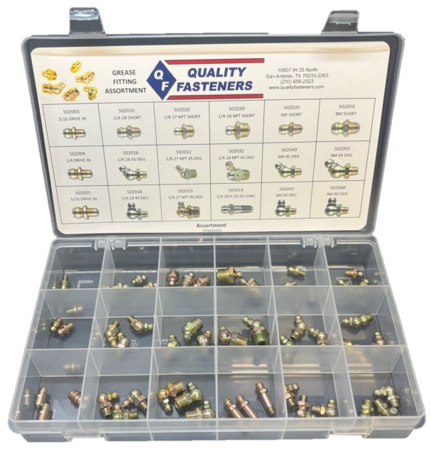 GREASE FITTING ASSORTMENT (PIPE & METRIC) - Grease Fitting Assortments