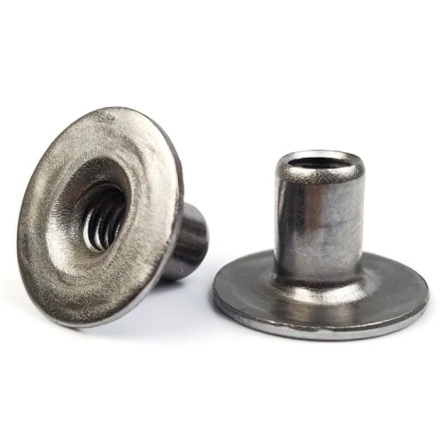 1/4-20 ROUND BASE WELD NUT S/S - Stainless Steel