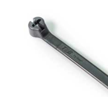 12" CABLE TIE BLACK W/SS TOOTH - Nylon With Stainless Steel Tooth Cable Ties